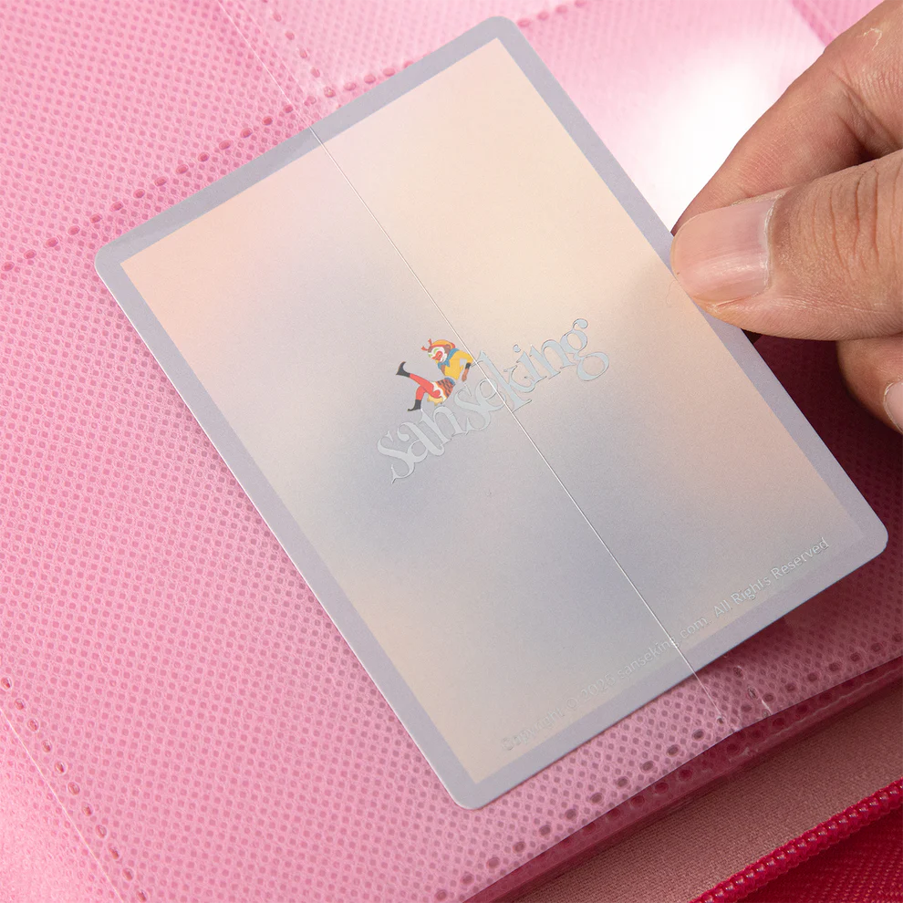 SanseKing Pink Plaid 4 Pocket PU Binder
