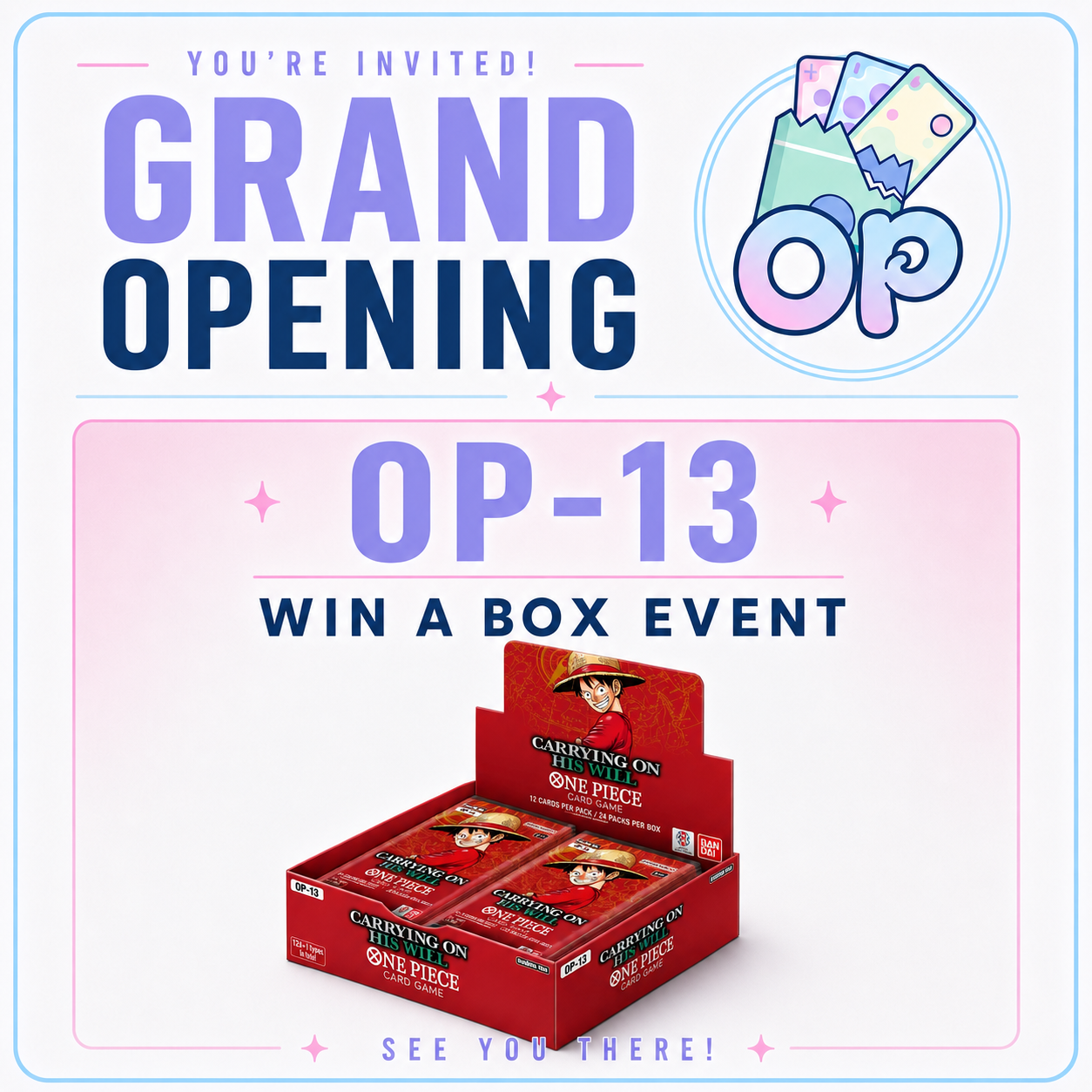 One Piece - Win a Box - Saturday 12:00 PM