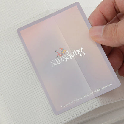 SanseKing White Plaid 4 Pocket PU Binder